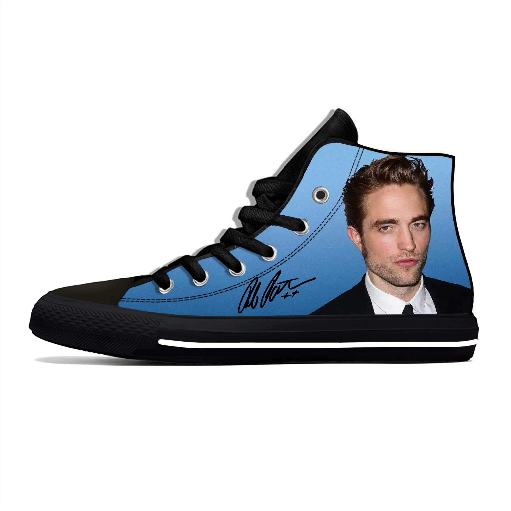 Funny Robert Pattinson Standing Meme High Top Sneakers Mens Womens Teenager Casual Shoes Canvas Running Shoes Lightweight shoe