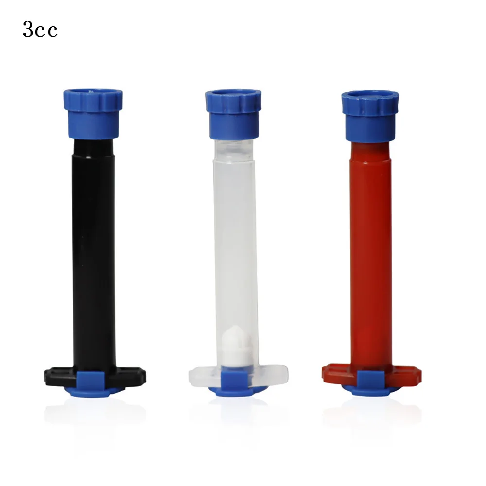 EFD 3CC 5CC 10CC 30CC 50CC Red Transparent Black Dispens Plastic Industrial Syringe Barrel Liquid Dispenser Adhesive Container