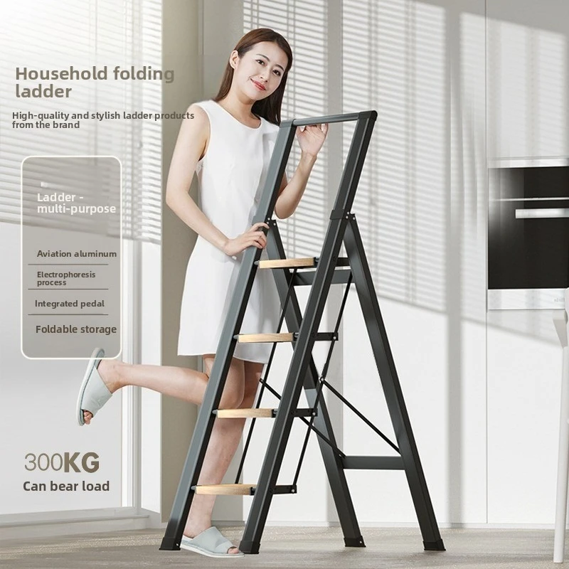 Multifunctional Foldable Step Ladder Portable Indoor Storage Accessory