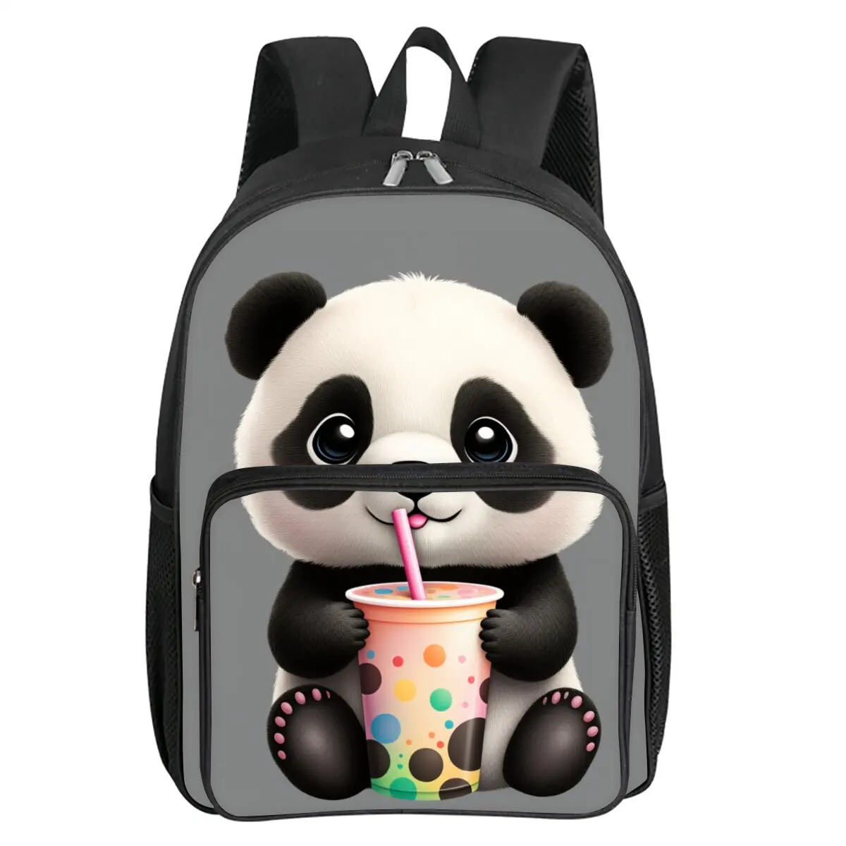 

Рюкзак с квадратным передним карманом и принтом панды для мальчиков и девочек, лучшие подарки, школьная сумка с 3D мультяшным рисунком для детей