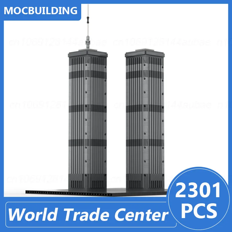 World Trade Center (09/11/01) architektura MOC klocki do samodzielnego montażu cegły manekin sklepowy kolekcja zabawki prezenty 2301 szt