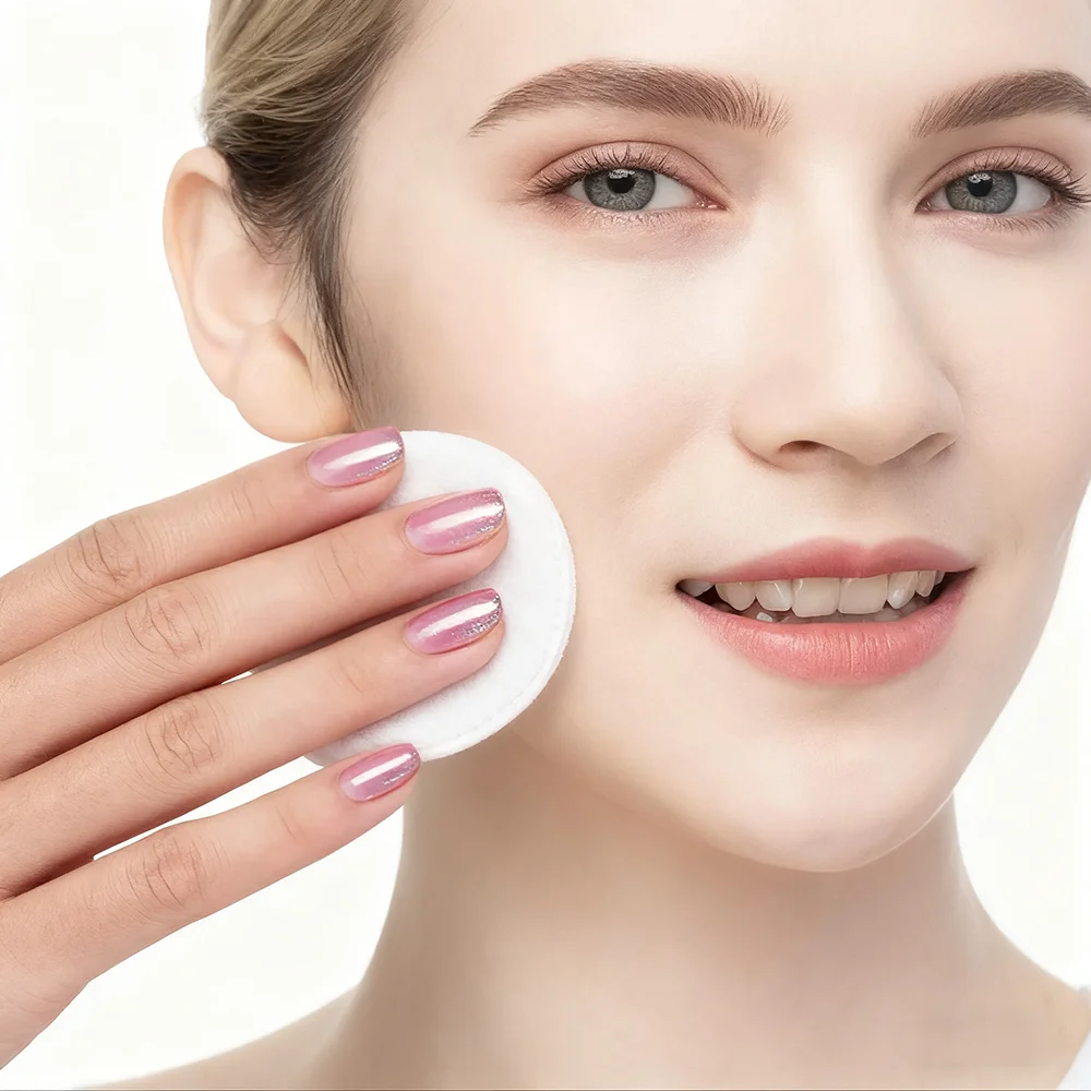 100 Stück/Packung weiche und atmungsaktive runde Make-up-Entferner-Pads, doppelseitig strukturierte Wattepads, die für die tägliche Gesichtsreinigung verwendet werden