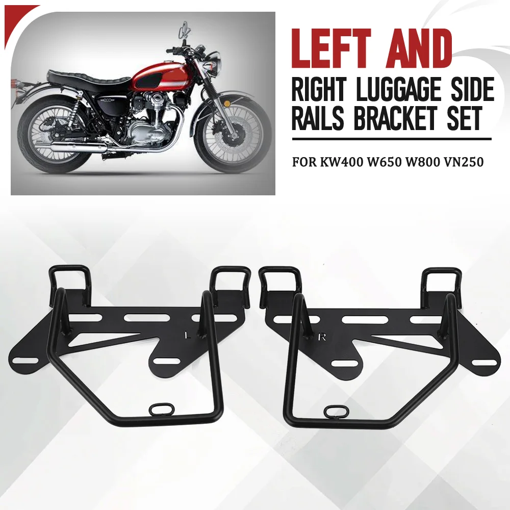 

For Kawasaki W400 W650 W800 VN250 Motorcycle Accessories Luggage Racks Saddle Bag Bracket Support Holder Left&Right Side Racks