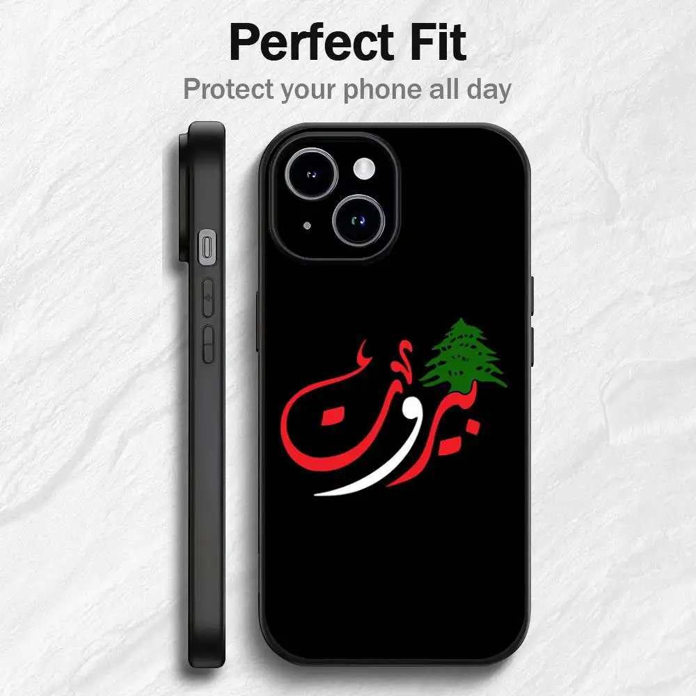 L-لبانون العلم خريطة جراب هاتف ل 17 12 13 14 15 16Pro ماكس ميني كلاسيك زائد جذب مغناطيسي قوي