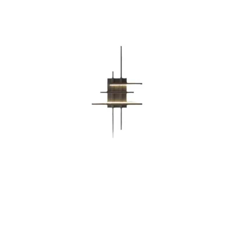 

All-copper minimalist line wall lamp creative art Tmall smart lamp designer high-end personalized bedroom bedside lamp