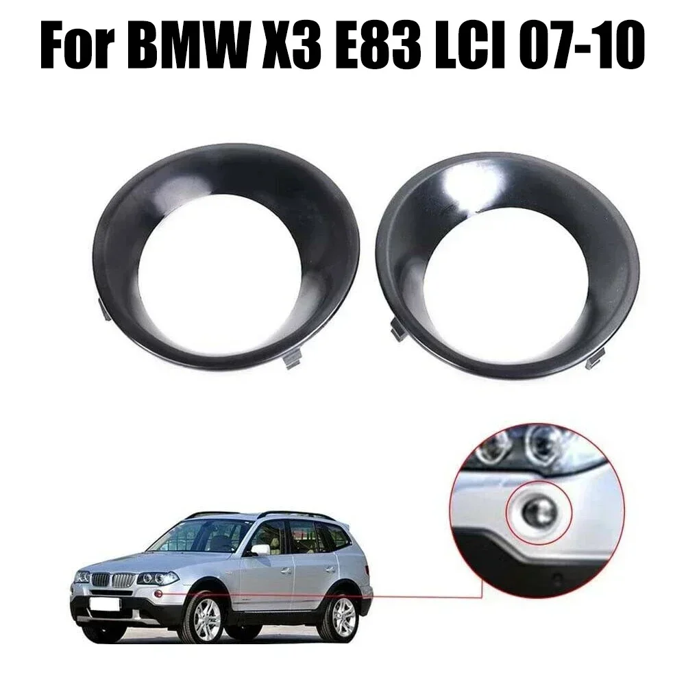 2x Fog Light Cover Trim 51113423789 51113423790 For BMW X3 E83 LCI 2007-2010 Primed Front Bumper Fog Light Frame