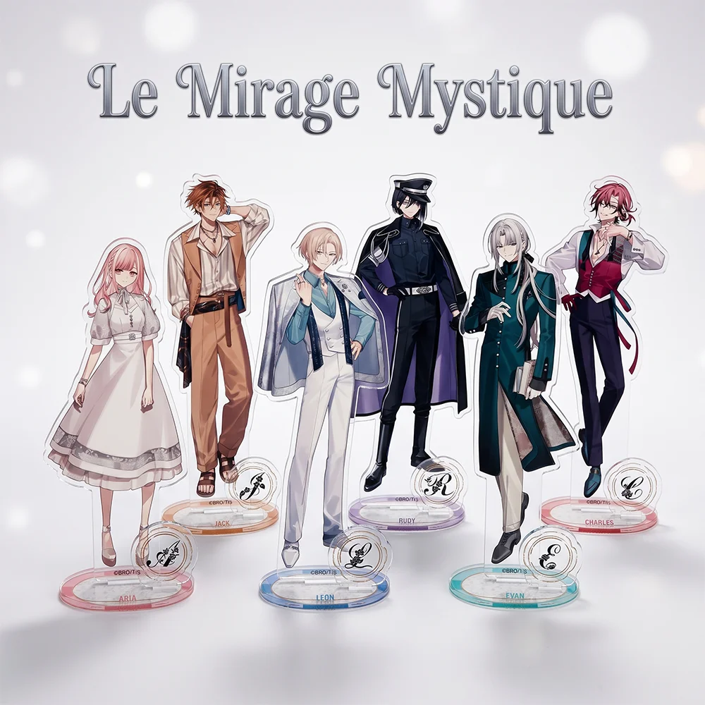 Hot Game Le Mirage Mystique Charles Jack Leon 15CM Anime Acrylic Stand Keychain Character Model Desk Decor Collect Gifts