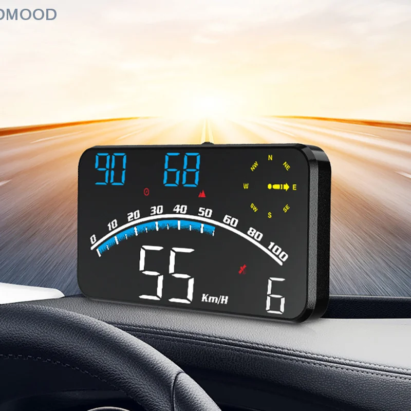 LED Car Digital Head-Up Display Universal Vehicle Speedometer Altitude Measurement Compass GPS Function USB Power Supply Truck