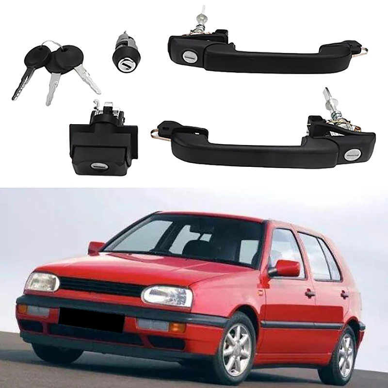 Car Door Locking System Lock Set Door Handle Lock Kit Fits For Golf Mk3 1H0837207B 1H0905855A 1H6827571A 1H0898081