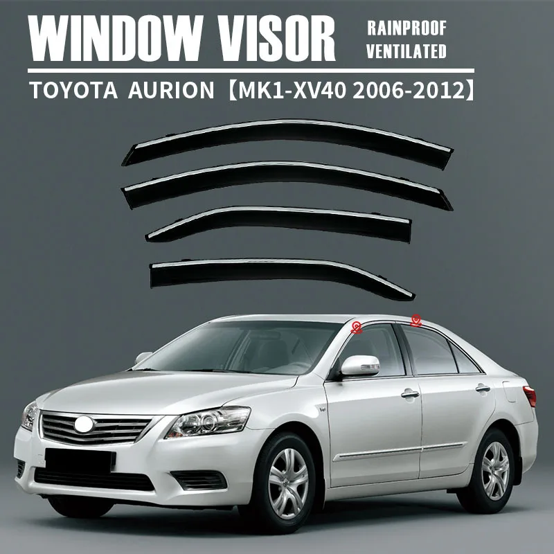 

For Toyota Aurion 2006-2012 Car Window Visor Awning Shelters Windshield Side Window Rain Sun Shade Auto Accessories