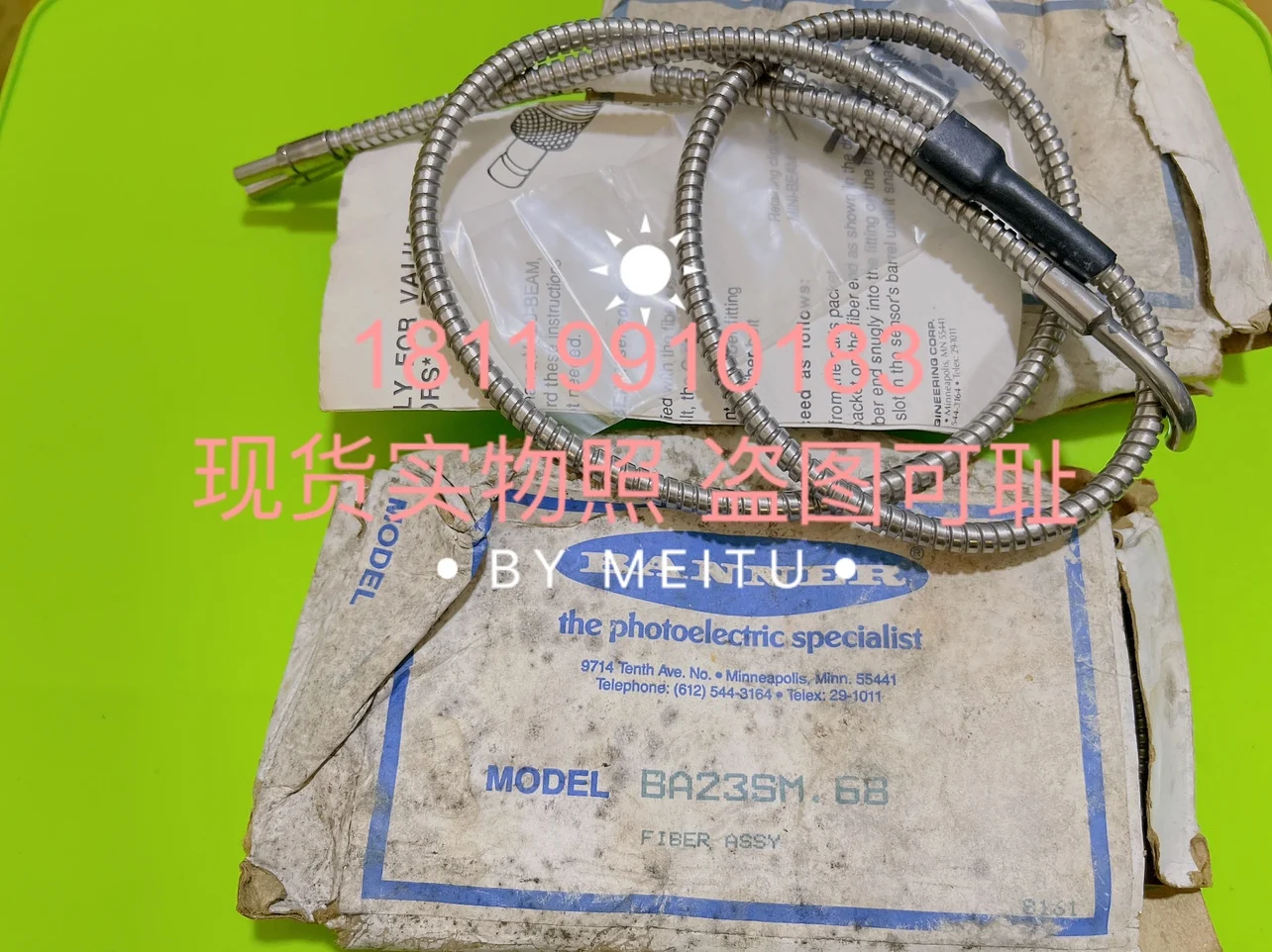 Banner Glass Fiber Optic Metal Tube Sensor BA23SM.68 Package Damage Physical Shooting