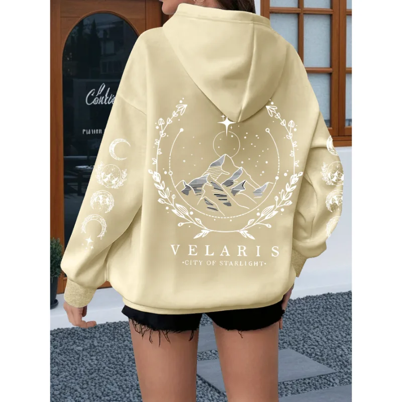 2026 Velaris City of Starlight Hoodie ACOTAR Print Pullover Unisex Buchliebhaber Langarm-Sweatshirt Herren Damen Streetwear Oberteile – Detail 3