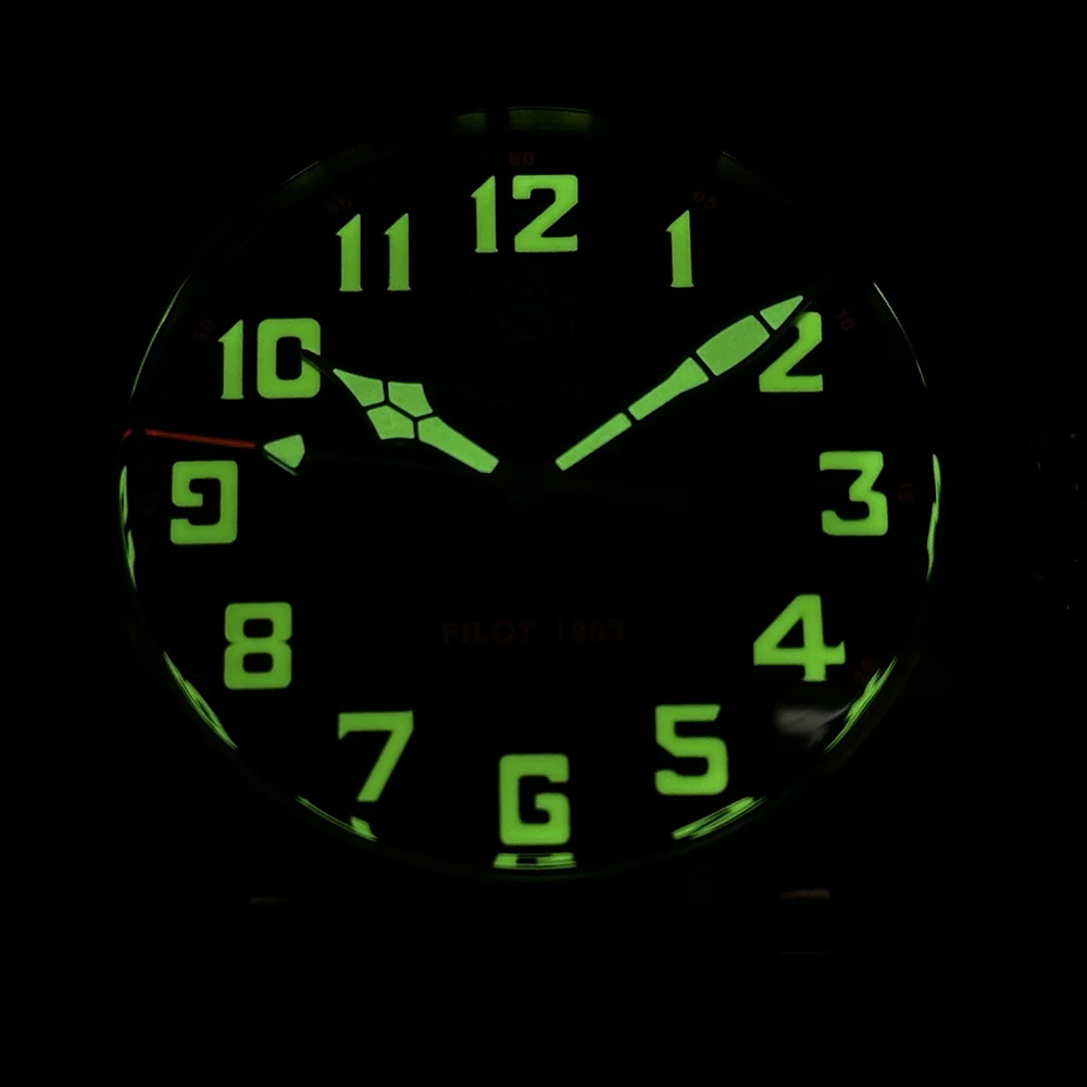 STEELDIVE Men Pilot Watch 46.5mm Bronze Automatic Mechanical Wristwatch Dive 20ATM Waterproof C3 Lume Sapphire NH35 Onion Crown