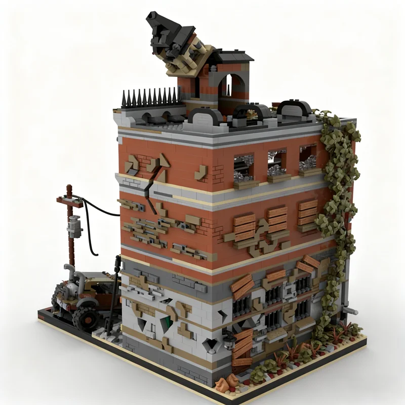4560 قطعة MOC مجموعة تاون هول نهاية العالم نسخة وحدات Streetscape نموذج اللبنات هدايا عيد الميلاد لعبة البناء الاطفال
