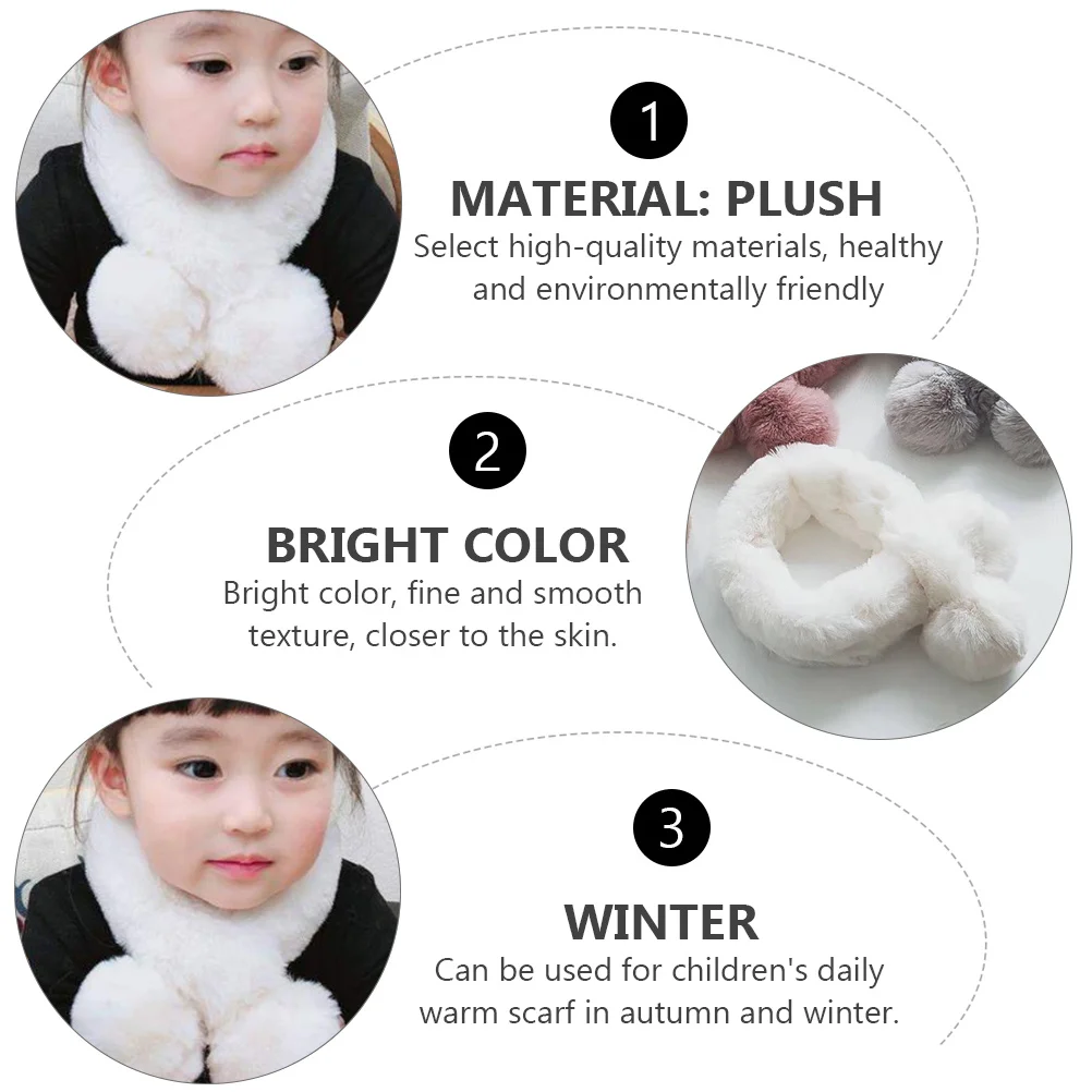 

1pc Warm Kids Thick Neck Gaiter Loop Shawl For Children Soft Collar Cross Tie Winter Kids Scarf Scarf For Winter