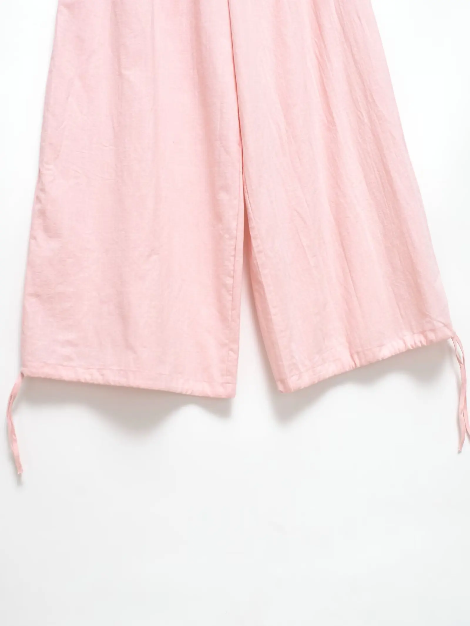 Nlzgmsj 2026 Sommer Damen Freizeit-Set in Pink mit O-Ausschnitt und Fledermausärmeln, modische gesmokte Taille, weite Haremshose, Alltags-Outfit – Detail 10