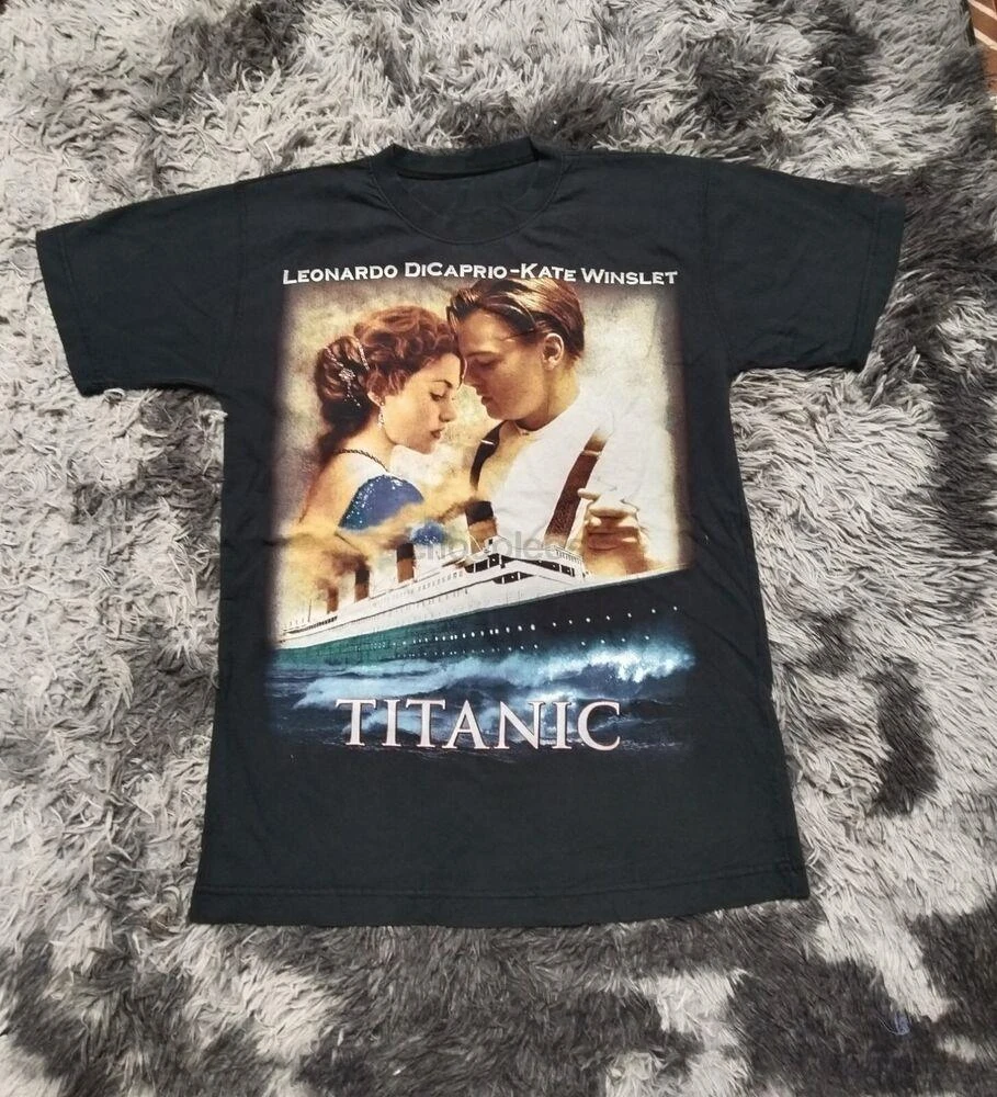 2024 Vintage TITANIC Leonardo Dicaprio kate Winslet T shirt Casual T-shirts Printed T-shirt  Short Sleeve New Arrival