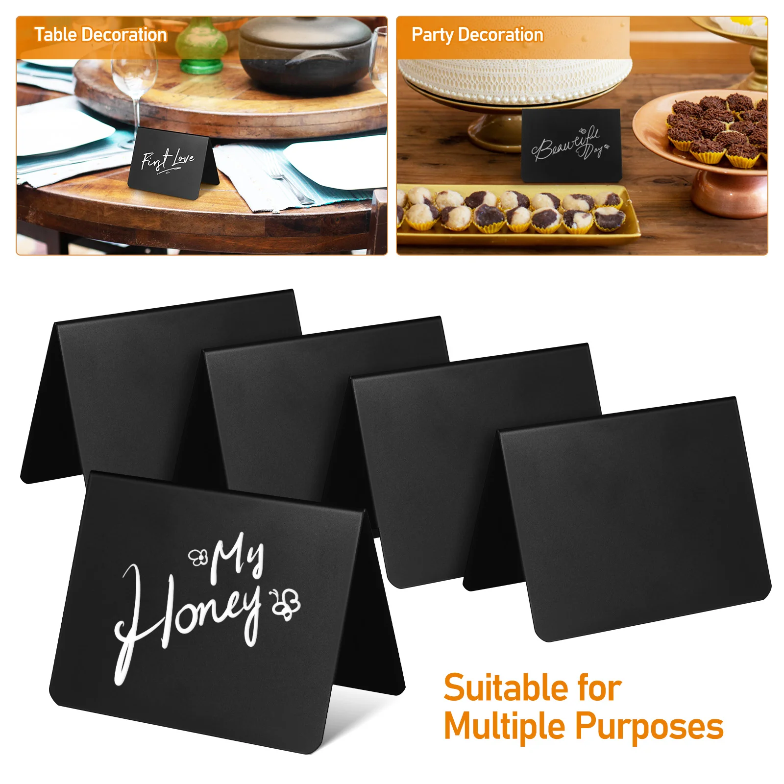 20 Pcs White Board Mini Chalkboards Sign Tabletop Memo Message Erasable Small Standing