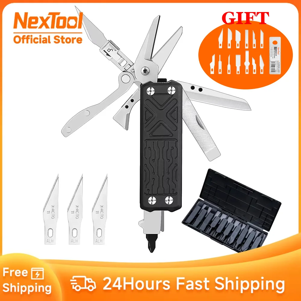 

NexTool E1 Pocket Multitool Knife 10In1 Folding Knife Scissors Plier Saw Outdoor Hiking Camping EDC Equipment Folding Multitool