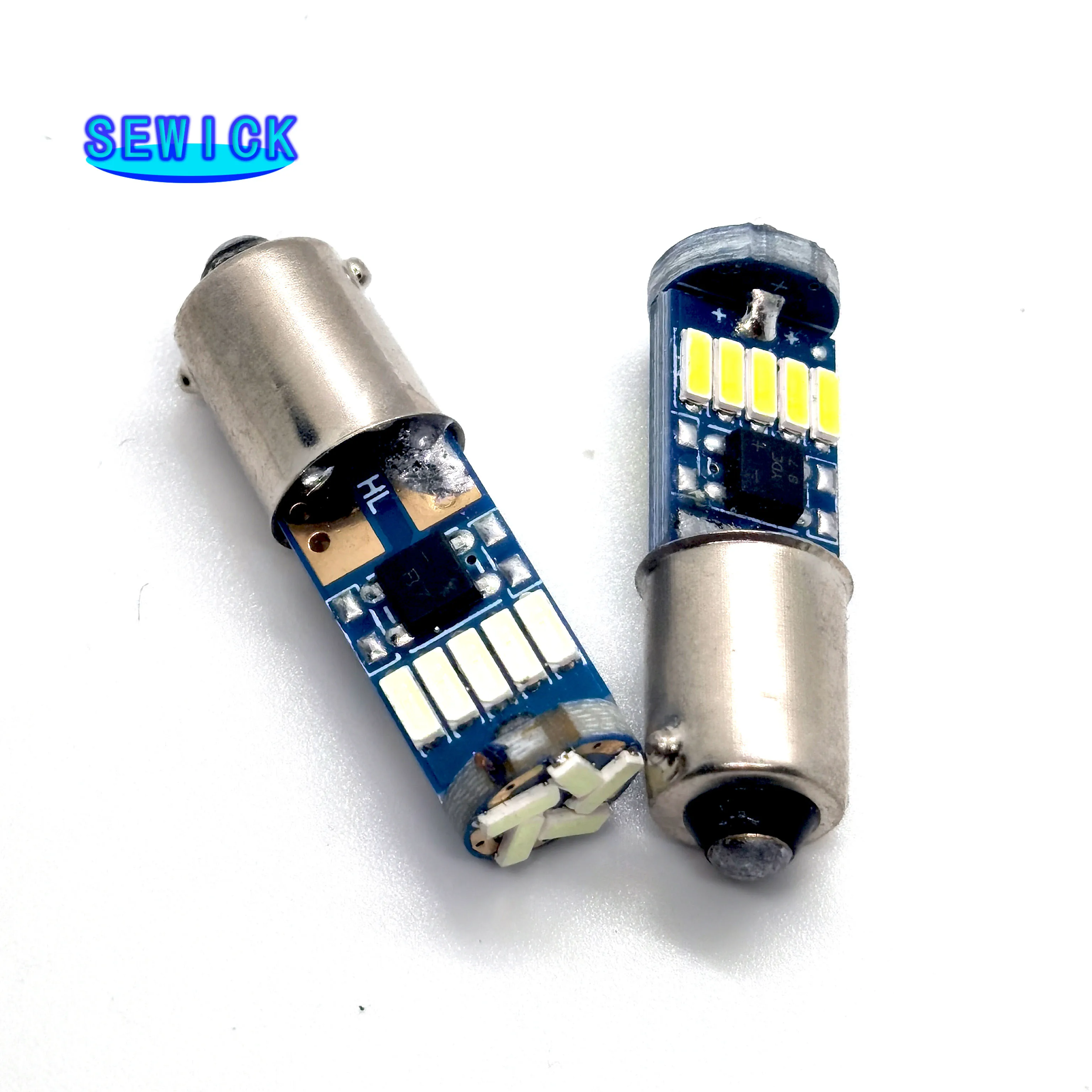 

200 шт., лампы T4W, T2W, T3W, Ba9s, цвет белый 4014, 15-SMD, T11, H6W