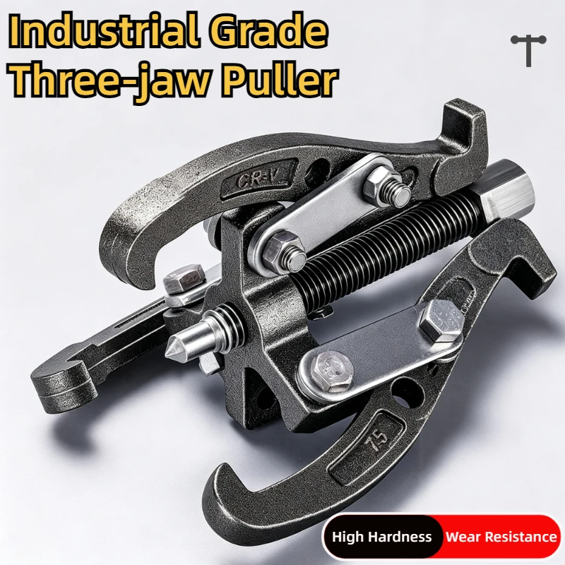 Gear Puller 3/4 Inch 3 Jaw 2 Jaw Reversible Pulley Remover Tool Bearing Flywheel Removal Kit Heavy Duty Professional Grade
