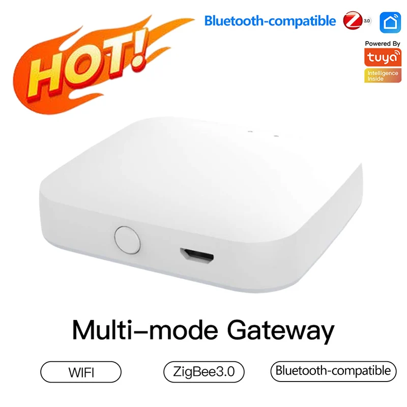 Tuya Home Multi-mode Gateway Smart Hub Smart Home Bridge WiFi ZigBee Gateway Wireless Remote Smart Life APP Works Alexa