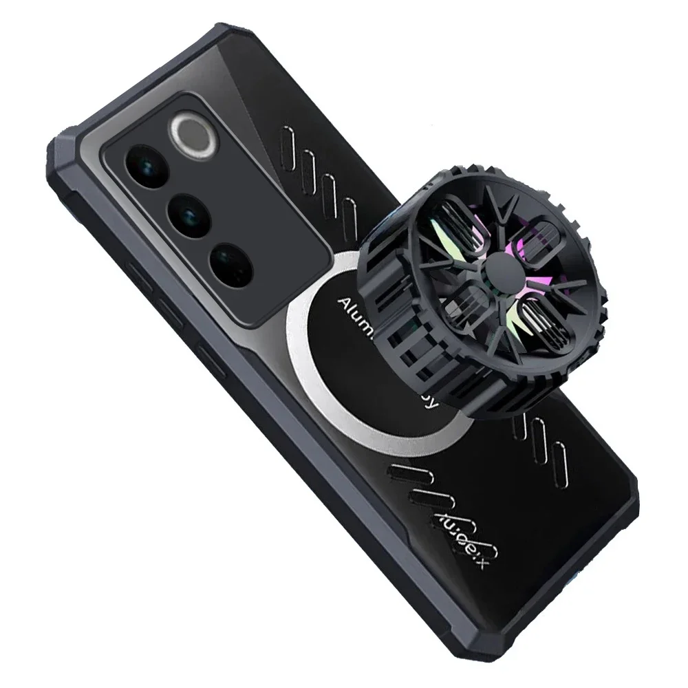 Gamer Telefoonhoesje Voor Vivo V27e S16e 4G Grafeen Warmteafvoer Hoes Acht Gaten Ademend Transparant Slank Omhulsel