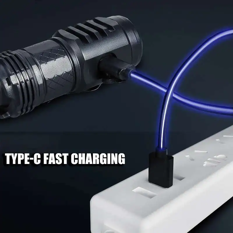 Mini 3LED Flashlight With Pen Clip，Night Walking, Portable Brightness,Rechargeable Waterproof Emergency Spotlight Outdoor Torch