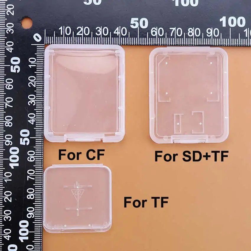 5~20pcs Clear Memory Card Case Stick SD TF CF Card Storage Box Protection Holder Transparent Cover Plastic Phone TF Card Box view 6