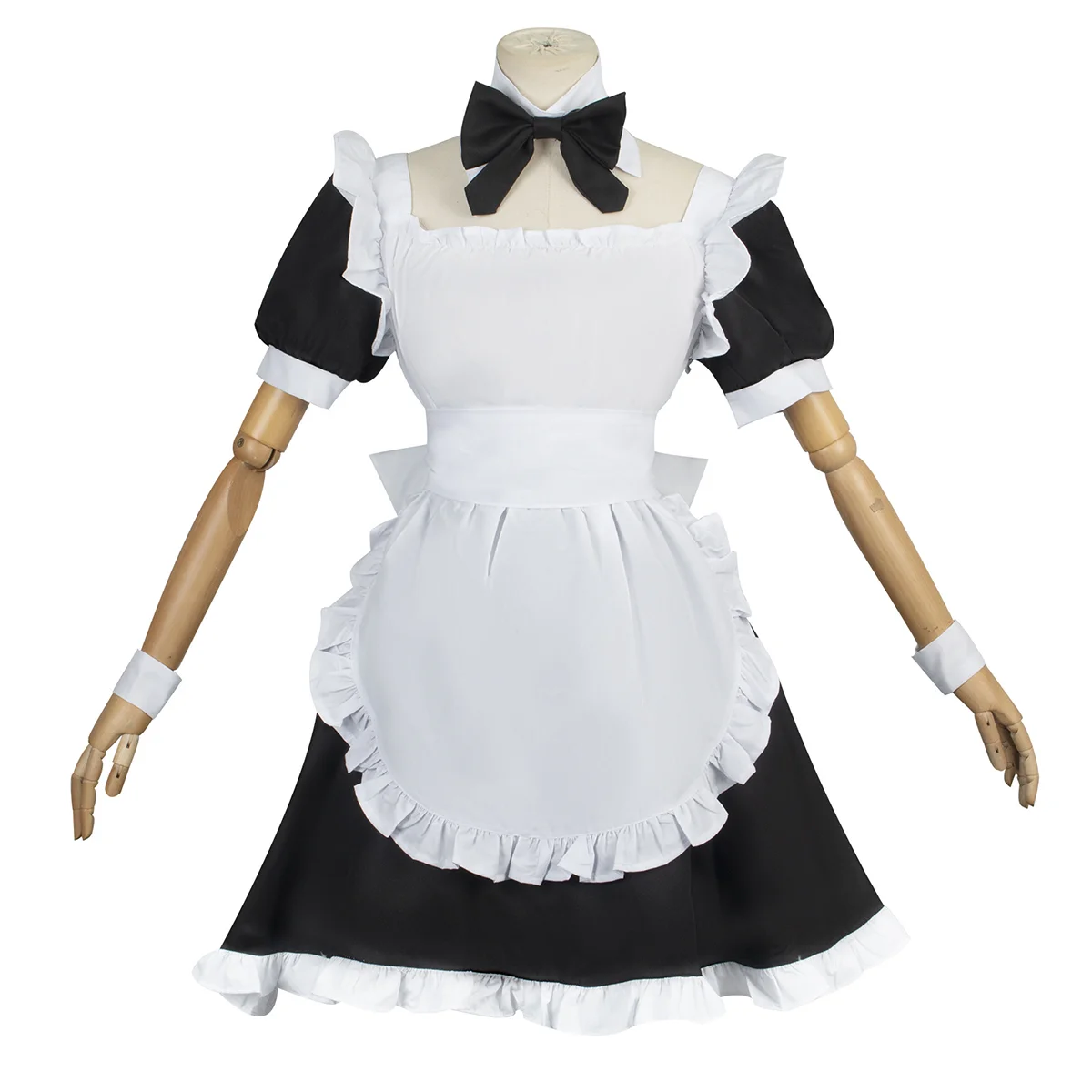 

Hemixush Anime Bocchi the Rock Cosplay Gotoh Hitori Costume Party Uniform Full Set Maid Suit