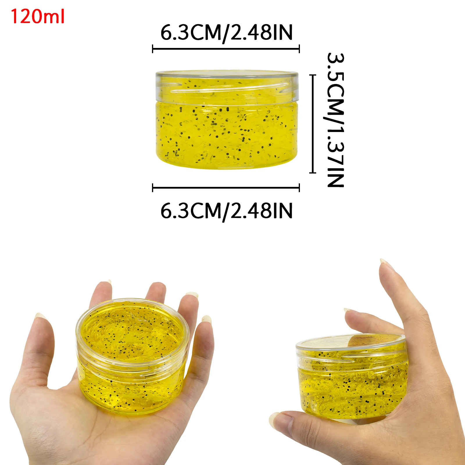 120ml DIY Scented Clear Glitter Slime Kit, Stretchy & Non-Sticky Crystal Slime Pack for Kids Teens, Ideal Anti Stress Toys