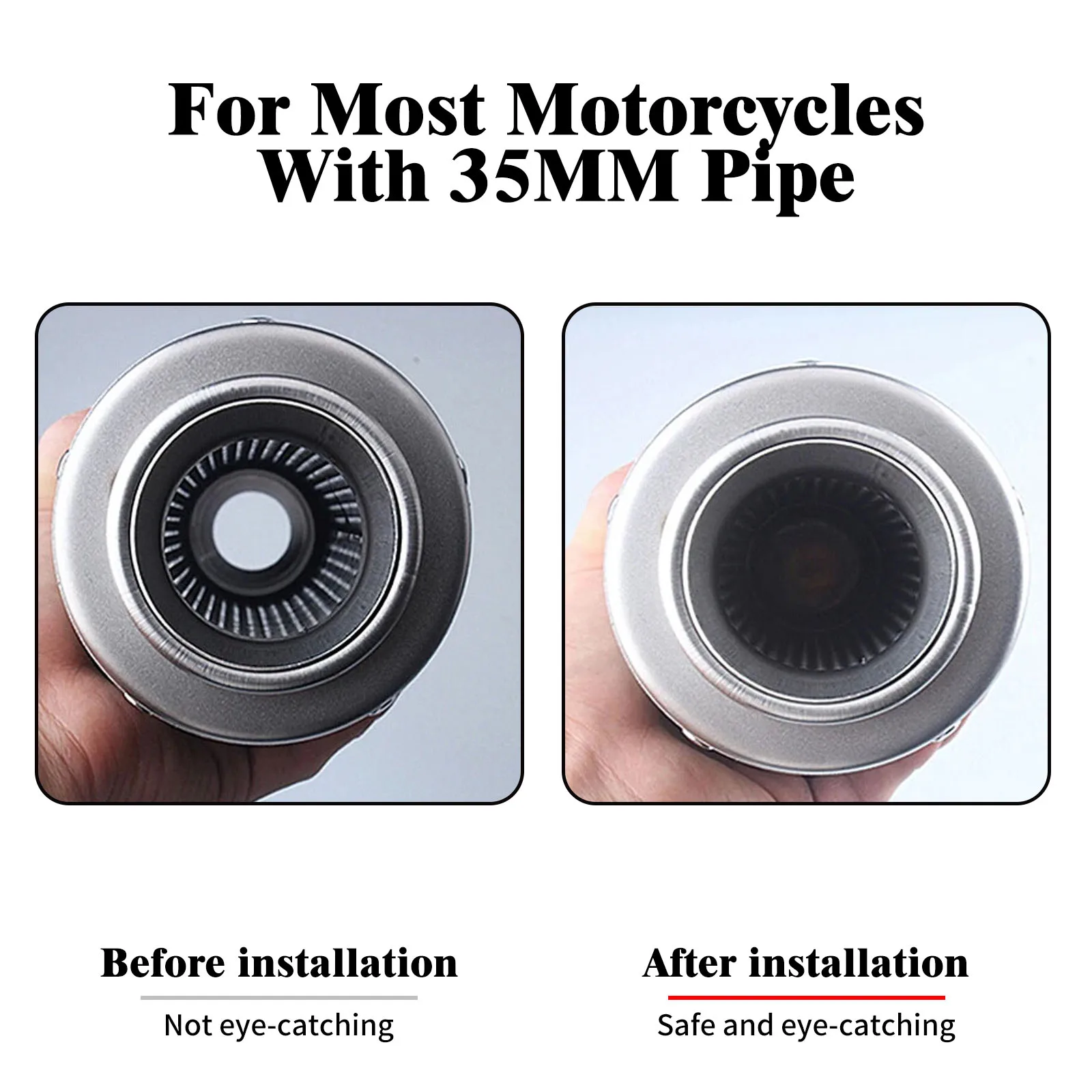 Motorcycle 35MM Exhaust Silencer Exhaust Pipe Muffler Insert Baffle Universal For Harley Softail For Kawasaki For BMW For Honda