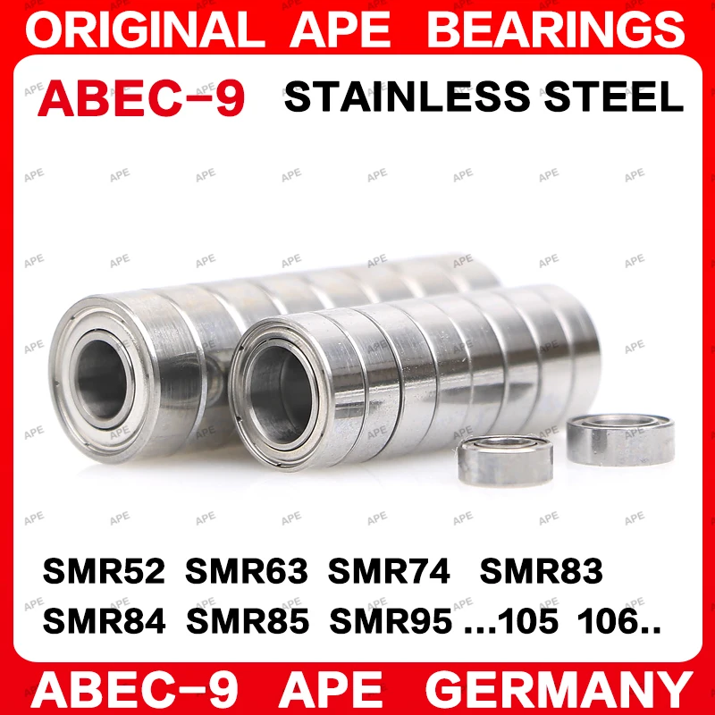 5/10pcs  ABEC-9 Stainless Steel Ball Bearing SMR52ZZ SMR63ZZ SMR74ZZ SMR85ZZ SMR84ZZ SMR83ZZ SMR95ZZ SMR104ZZ SMR105ZZ bearings