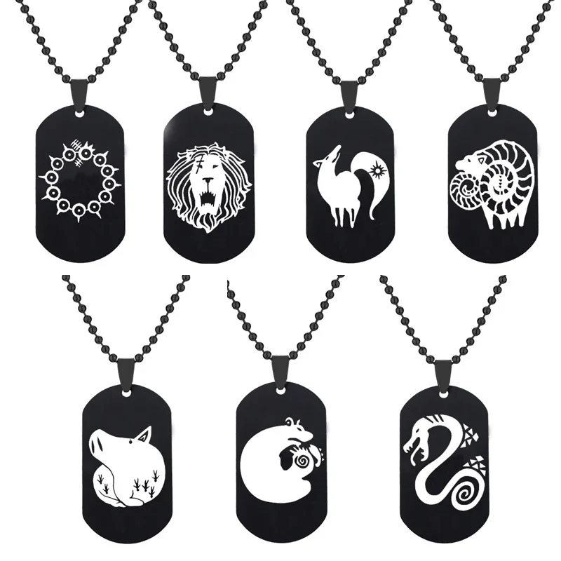 Meliodas Popular Anime Accessories Protagonist Tattoo Necklace, Animal Stainless Steel Pendant Cosplay Costumes DIY Cool Props