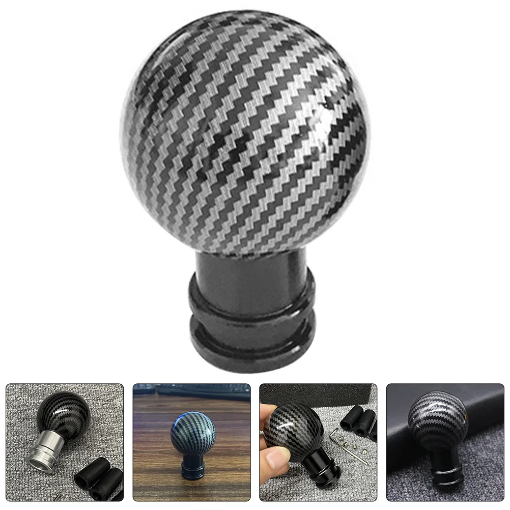 

Carbon Fiber Shift Knob Universal Fit For Manual Automatic Transmission Car Accessories 5 Shifter Handle