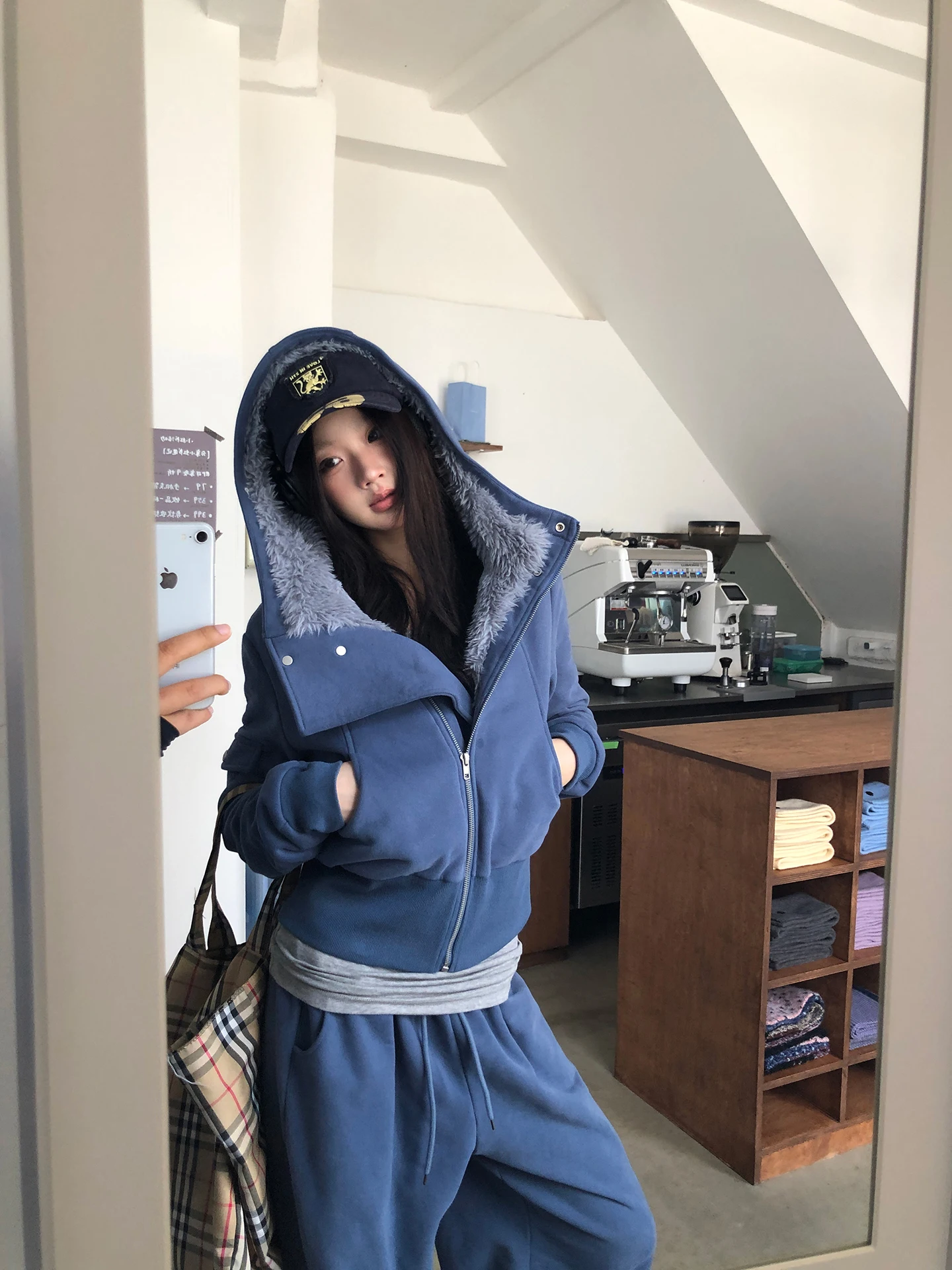 

Синий Fce Lined ort Jaet, женская осенне-зимняя новинка, корейский Sle, хлопковый длинный свеч, застежка-молния