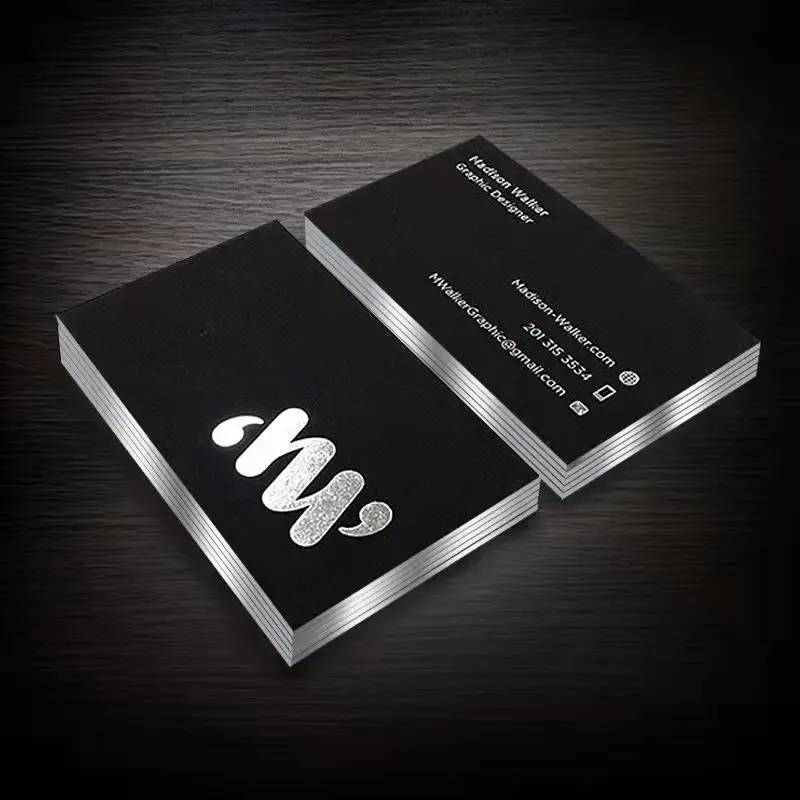 

Custom 100pcs YANYI High Quality Luxury Gold Foil Logo Printing Business Cards With Own Design