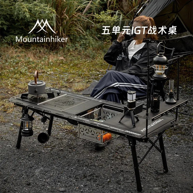 

Mountainhiker IGT Unit Table Outdoor Camping Portable Aluminum Alloy Ultralight Folding Desk BBQ Picnic IGT Combination Table