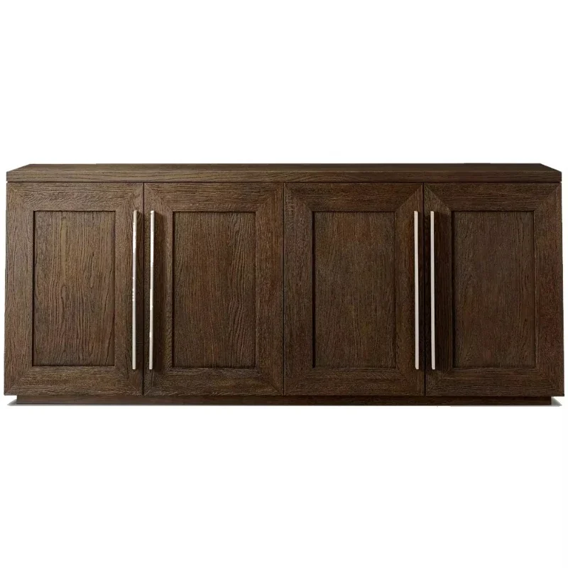 

Solid wood kitchen storage cabinet 4 door sideboard cabinet Household buffet cabinet
