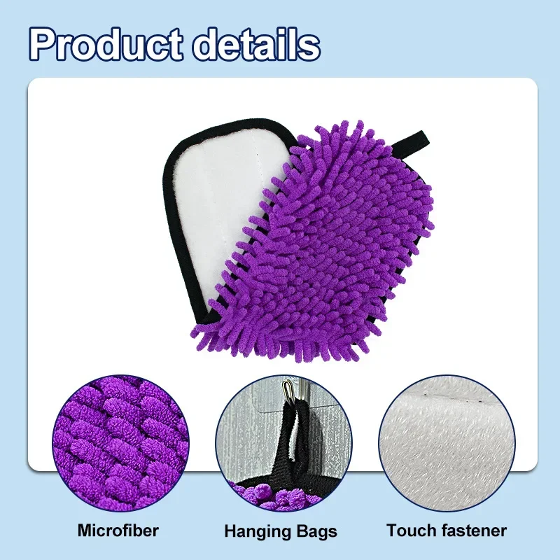 Almofadas de substituição de microfibra lavável, almofadas reutilizáveis para Swiffer PowerMop, usado para pisos multi madeira, roxo, 2pcs