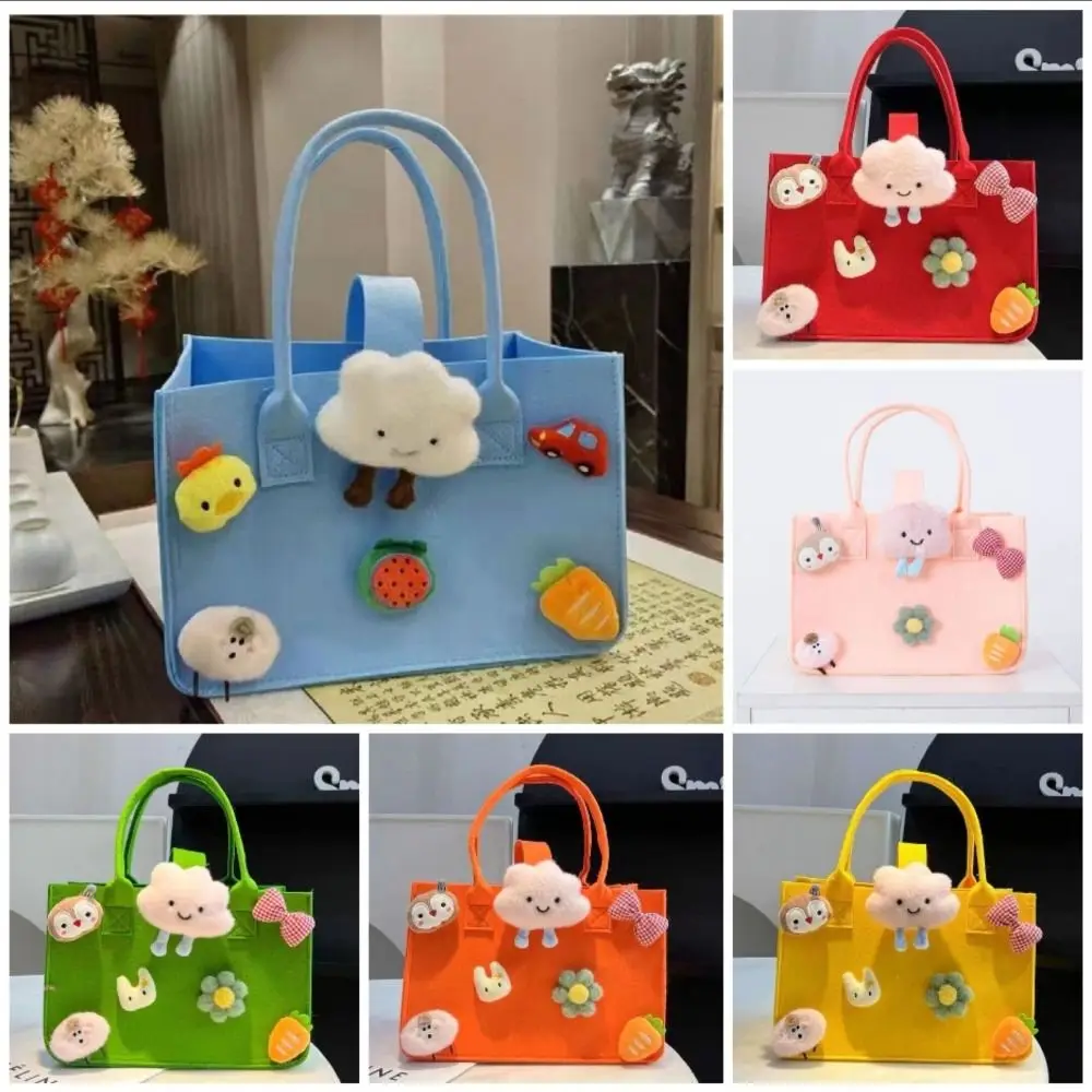 

Durable Cartoon Felt Bag Non-woven Handle Foldable Handbag Handbag Children