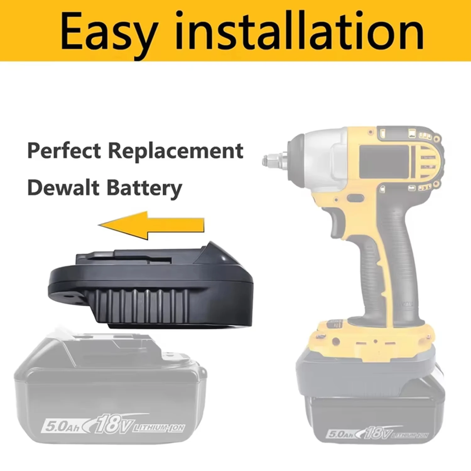 MT20DL Adaptador batería Makita a Dewalt Li-ion 18/20V - imagen 3