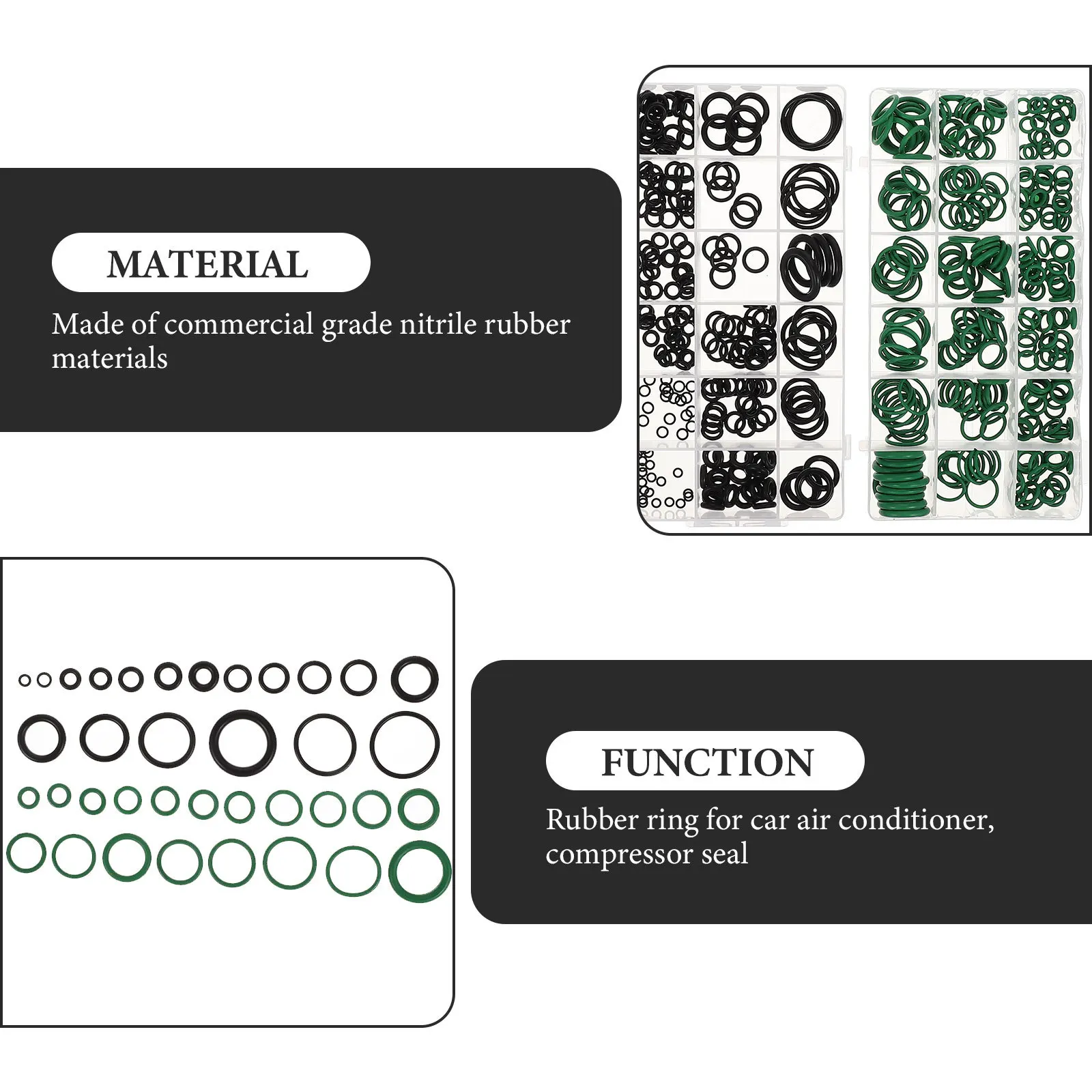 

495pcs O Ring Kit For Car Air Conditioner Compressor Seal Repair Rubber Sealing Rings Automotive Faucet Pump Gasket Water Oil