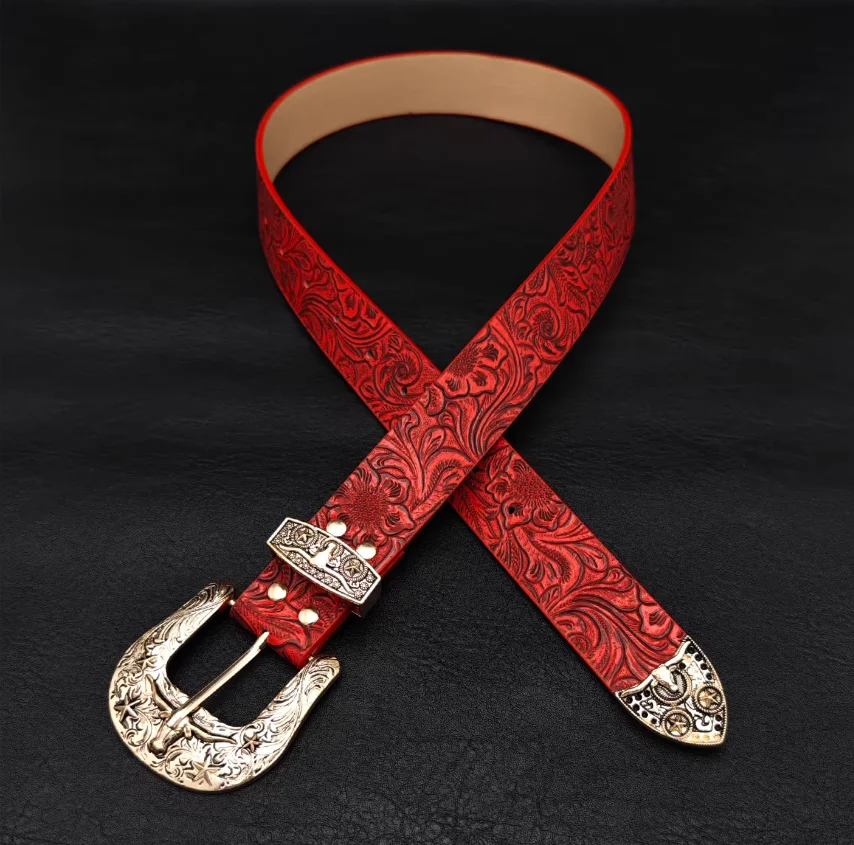 

Женский красный корсет из искусственной кожи с принтом, женский пояс-кумербанд, пояс для пальто, широкий пояс для украшения платья J1838