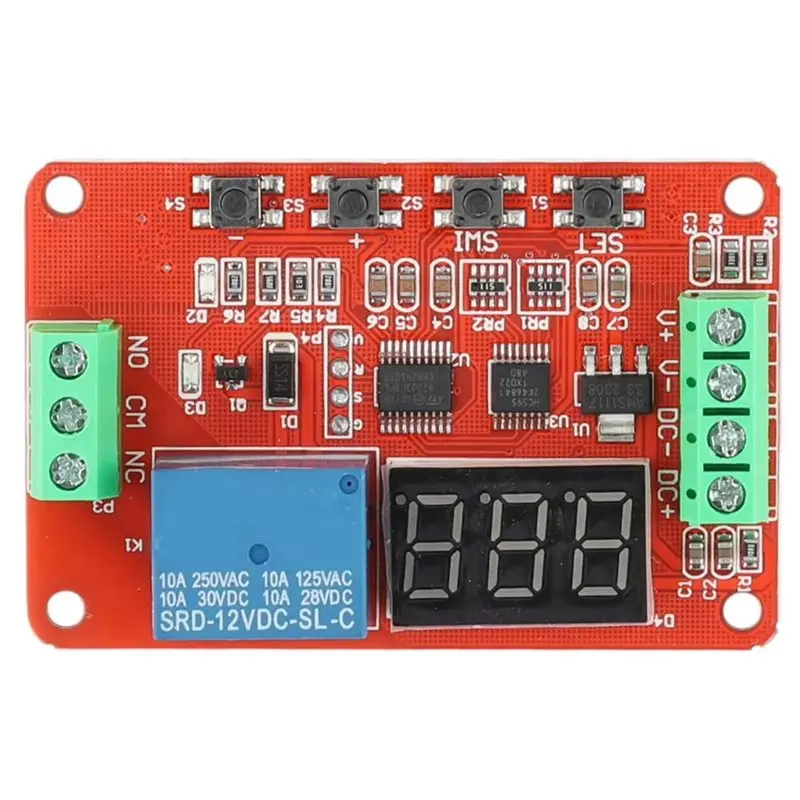 B03B-DC 5V 12V 24V Digital Voltage Comparator Module DVB01 Voltage Measurement Charge Discharge Monitor