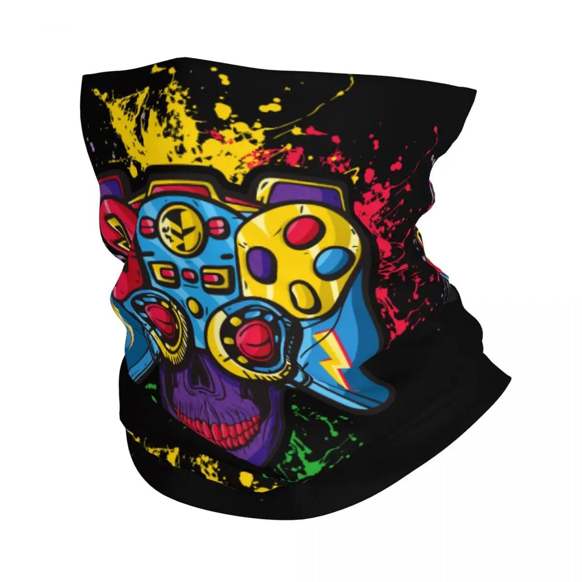 Gaming And Skull Thin Wrap Scarf Bandana Neck Gaiter Face Cover Headband