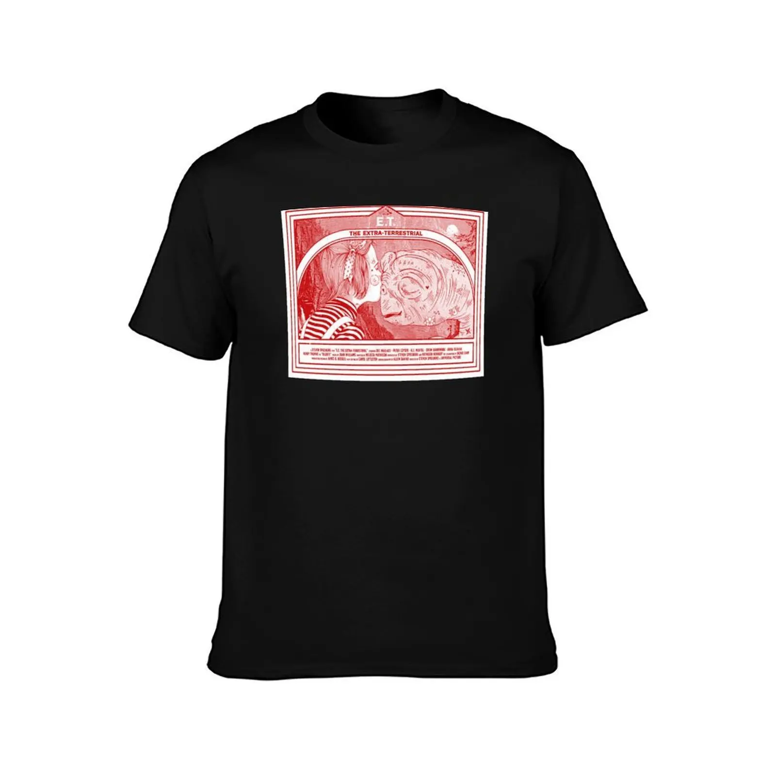 E.T. The Extra Terrestrial (1982) Movie T-Shirt, Summer Casual Cotton Tee, Oversized Streetwear Tops, Vintage Graphic Print