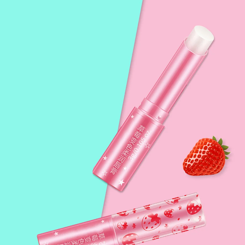 بلسم الشفاه الطبيعي بخلاصة الفراولة 3 جرام مرطب ومغذي للعناية بالشفاه عصا منعشة ناعمة ومحسن الألوان #6