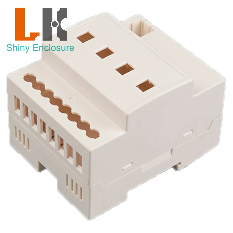 90x72x63mm DIN Rail PLC Junction Box Plastic Electronics Box Project Case Mounting Instrument Housing LK-DR47