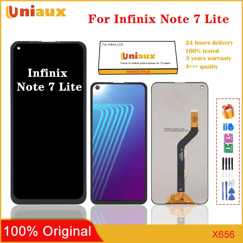 

6.6" Original For Infinix Note 7 Lite X656 LCD Display Touch Screen Digitizer Assembly Brand New LCD Repair Replacement Parts